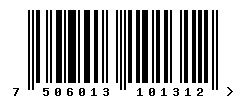 EAN barcode number 7506013101312
