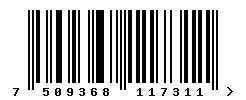 upc 7509368117311 barcode image