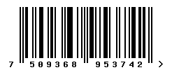 upc 7509368953742 barcode image