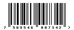 upc 7509546007342 barcode image