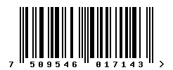 upc 7509546017143 barcode image