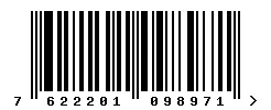 EAN barcode 7622201098971