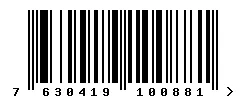 EAN barcode 7630419100881
