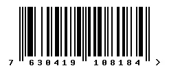 EAN barcode 7630419108184