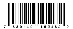 EAN barcode 7630419165132