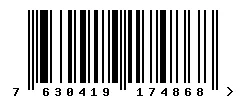 EAN barcode 7630419174868