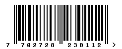 EAN barcode 7702728230112