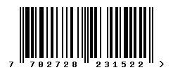 EAN barcode 7702728231522