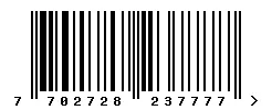 EAN barcode 7702728237777