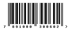 upc 7891000300602 barcode image