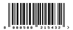 EAN barcode 8000500215432