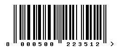 EAN barcode 8000500223512