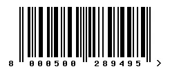 EAN barcode 8000500289495