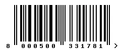 EAN barcode 8000500331781