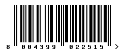 EAN barcode number 8004399022515
