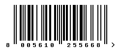 EAN barcode number 8005610255668