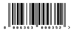 EAN barcode number 8006363000352