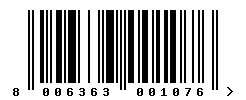 EAN barcode 8006363001076