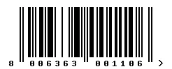 EAN barcode 8006363001106
