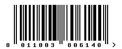 EAN 8011003806140 barcode image
