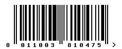 EAN 8011003810475 barcode image