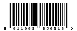 EAN 8011003850518 barcode image