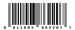 EAN 8011003862207 barcode image