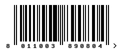 EAN barcode 8011003890804
