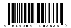 EAN 8011003993833 barcode image