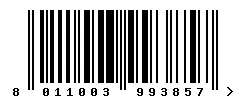 EAN 8011003993857 barcode image