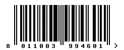 EAN 8011003994601 barcode image