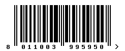 EAN 8011003995950 barcode image