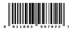 EAN 8011003997022 barcode image