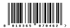 EAN barcode number 8018365070462