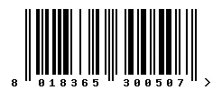 EAN barcode 8018365300507