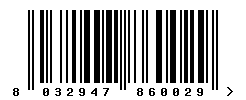 EAN barcode number 8032947860029