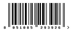 EAN barcode 8051085293926