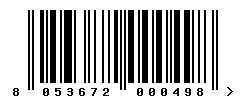 EAN barcode 8053672000498