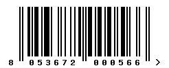 EAN barcode 8053672000566