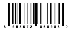 EAN 8053672368086 barcode image