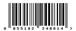 EAN barcode number 8055182240814