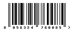 EAN barcode number 8056324760085