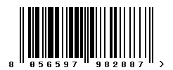EAN barcode 8056597982887