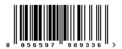 EAN barcode 8056597989336