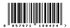EAN barcode 8057971180424