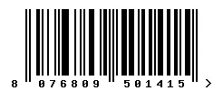 EAN barcode 8076809501415