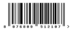 EAN barcode number 8076809512107