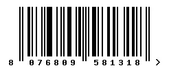 EAN barcode 8076809581318