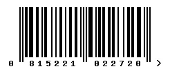 EAN barcode 815221022720