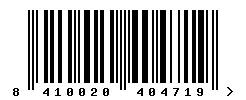 8410020404719 barcode